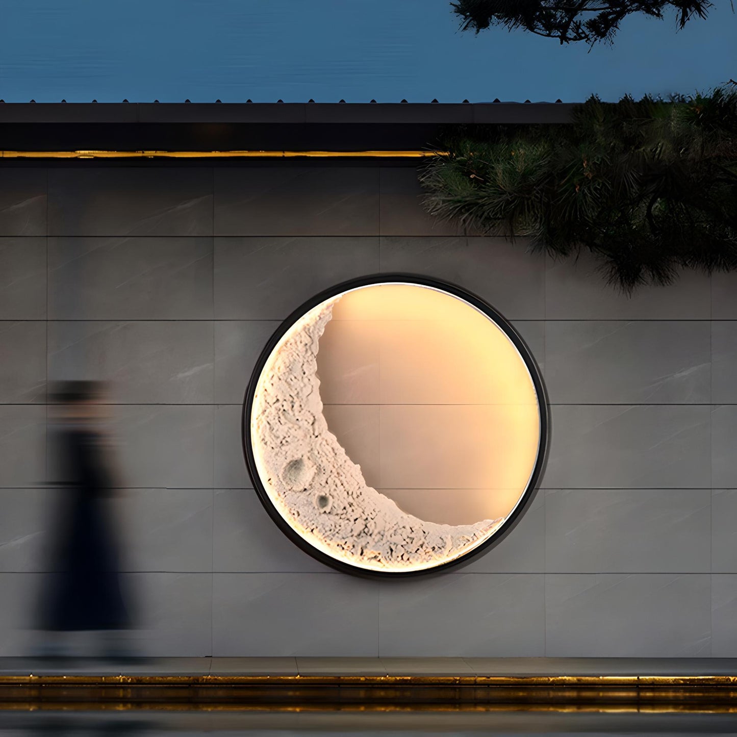 EP LIGHT Indoor Outdoor 3D Moon Wall Lamp Waterproof Moon Wall lights for Garen Patio Yard