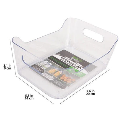 Clear Space Plastic Bins 3 Piece Set-1 Large, 1 Medium, 1 Small-Perfect Kitchen Organization or Pantry Storage – Fridge Organizer, Cabinet Organizers, Storage Bins,, Pantry Organizer, Clear Storage Containers