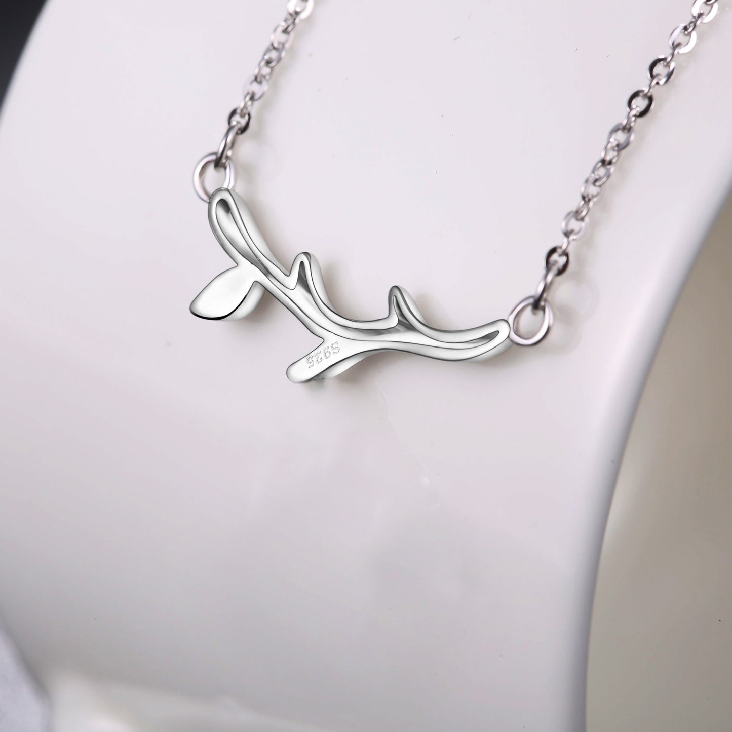 Emma Manor 925 Sterling Silver Necklace Love Branches Pendant Necklace for Women Girl, Silver Ideal Jewelry for Wife Mother