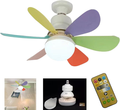 Ceiling Fan Light, 40W E27 Base High Airflow Ceiling Fan with Remote Control, Removable Fan Blade, 3 Speed Adjustment