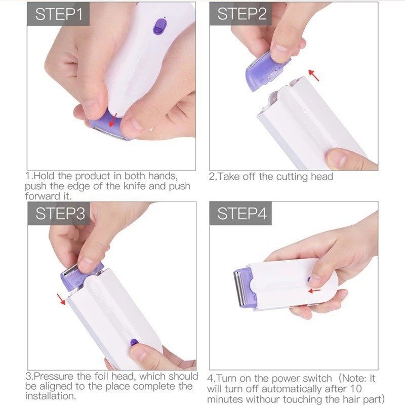 Hair removal device for men and women, blue light sensing laser painless lady shaver, electric full-body hair removal device