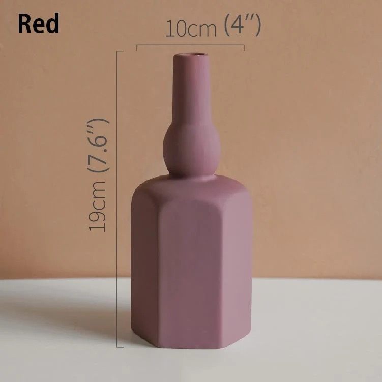 Morandi-Inspired Geometric Bud Vase