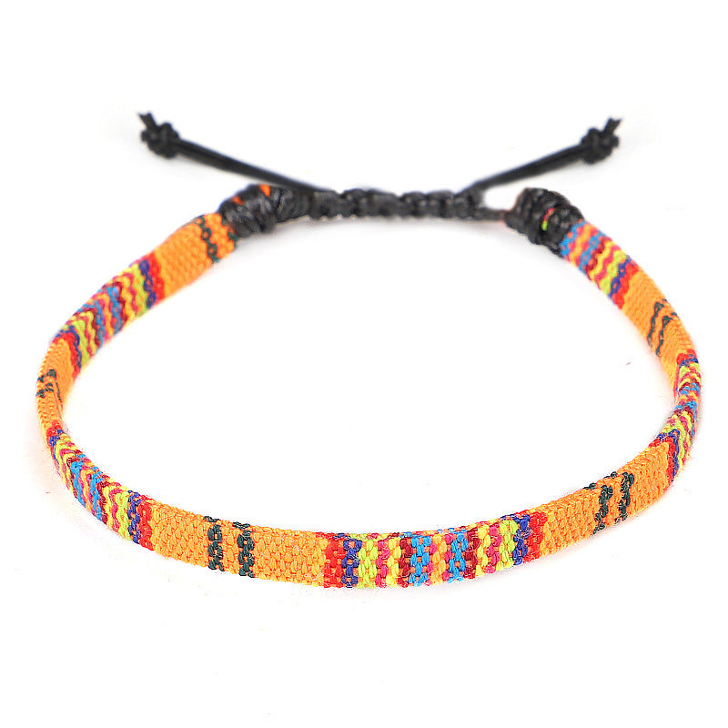 Hand Woven Rainbow Color Anklet Bohemian Style