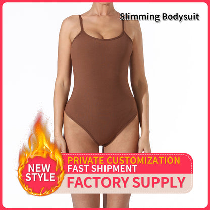 Women's Fashion Simple Solid Color Bodysuit