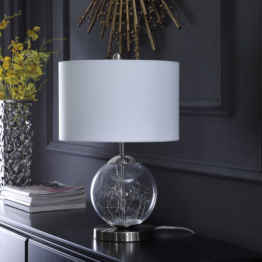 Athena Glass Led Plasma Mid-Century Metal Table Lamp