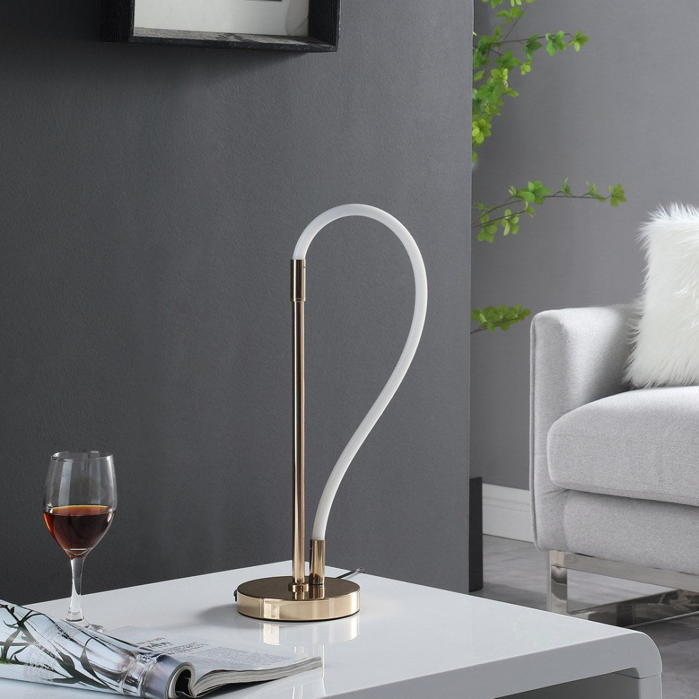 Elastilight Led Tube W/ Magnetic End Contemporary Rose Gold Table Lamp