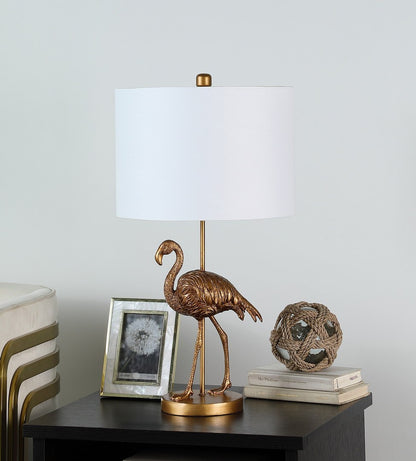 Matte Gold Flamingo Resin Table Lamp