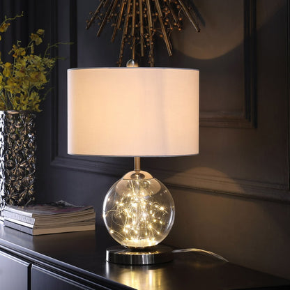 Athena Glass Led Plasma Mid-Century Metal Table Lamp