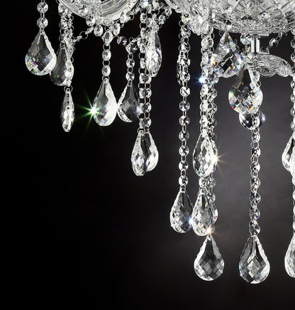 Eilish Silver Crystal 8-Led Light Chandelier