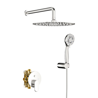 Rain Shower Head Systems, Dual Shower Heads, Brushed Nickel,Wall Mounted shower