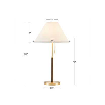 Two Tone Pull-chain Table Lamp