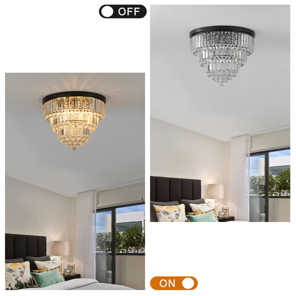 Black luxury modern style crystal lights, large ceiling chandeliers, dining room, living room,bedroom