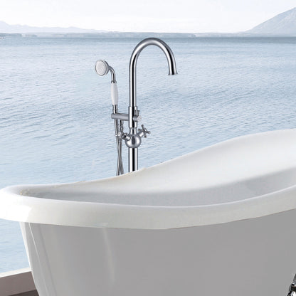 Freestanding Bathtub Faucet with Hand Shower