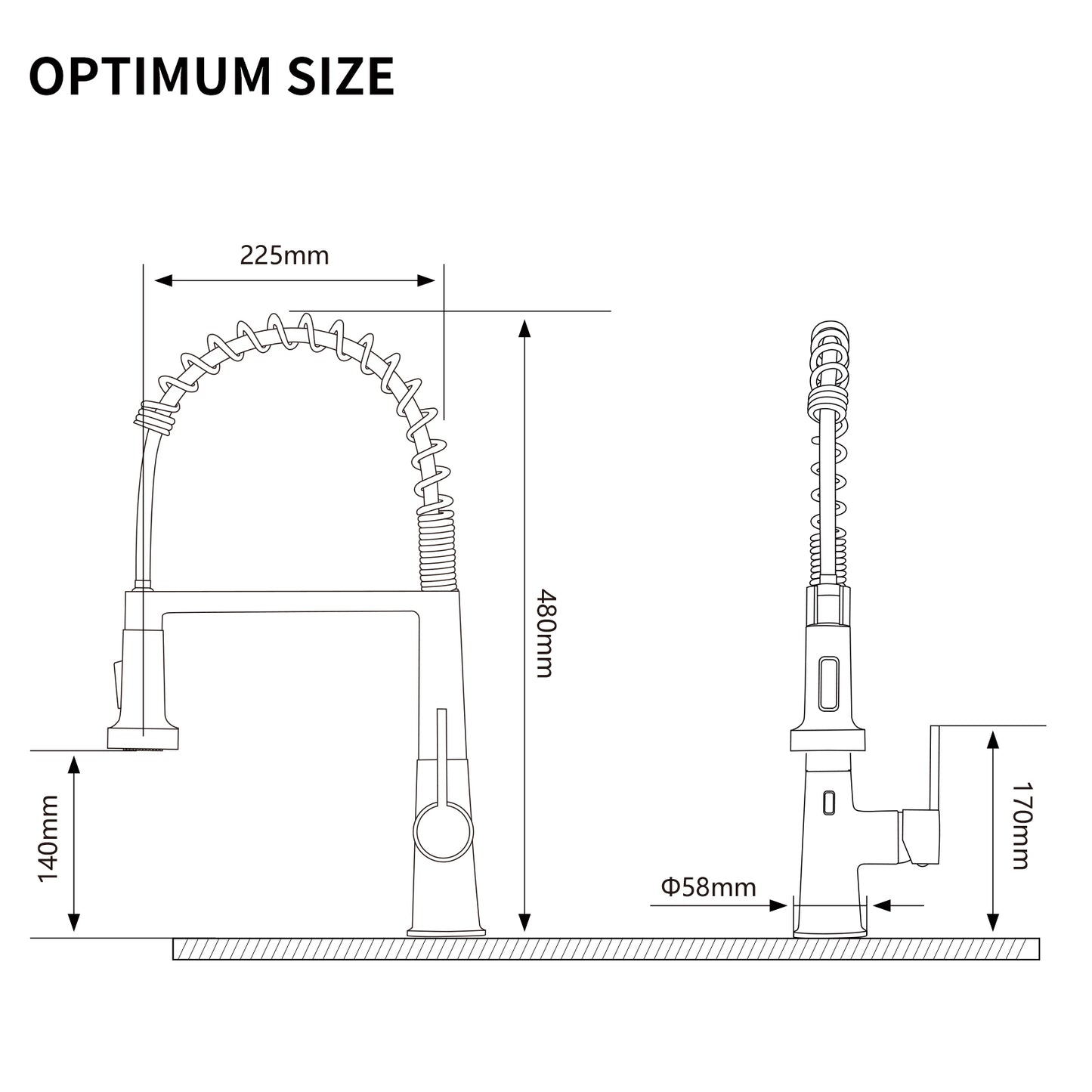 Faucet for Kitchen Sink, Brushed Nickel Kitchen Faucet with Pull Down Sprayer,  Modern Commercial Spring Pull-Out Kitchen Sink Faucet