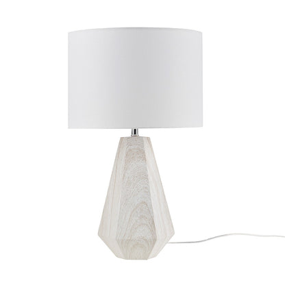 23&quot; Resin Table Lamp with Faux Wood Texture