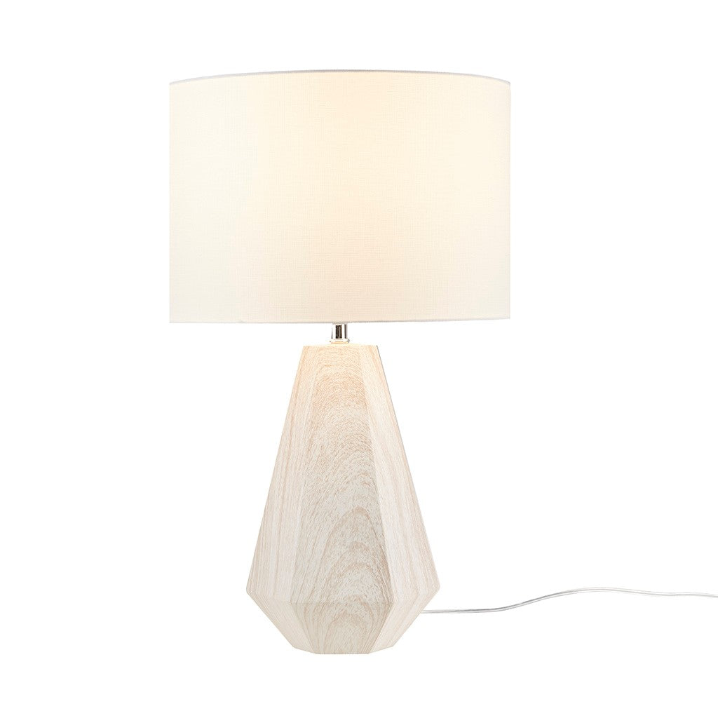 23&quot; Resin Table Lamp with Faux Wood Texture