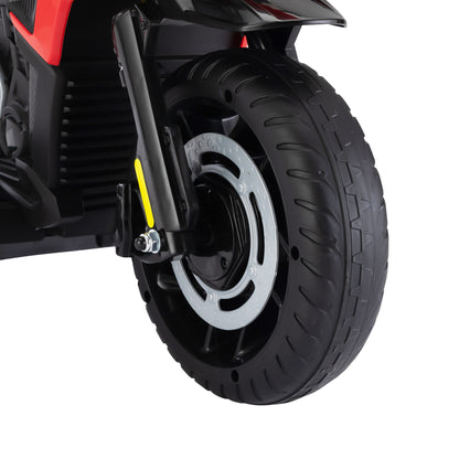 12V Off road Motorcycle , Electric Motor Toy Bike with Training Wheels for Kids 3-6, - Red