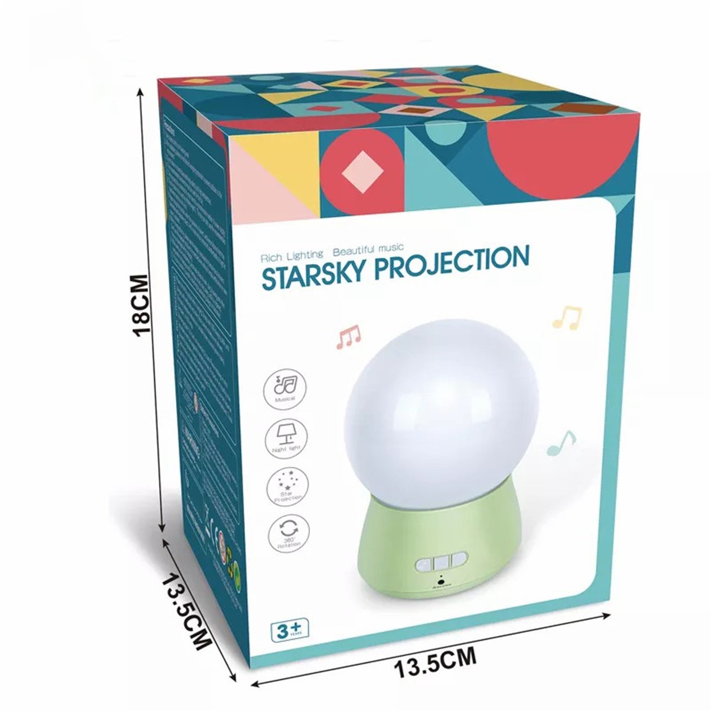 Music Projection Night Light - Green