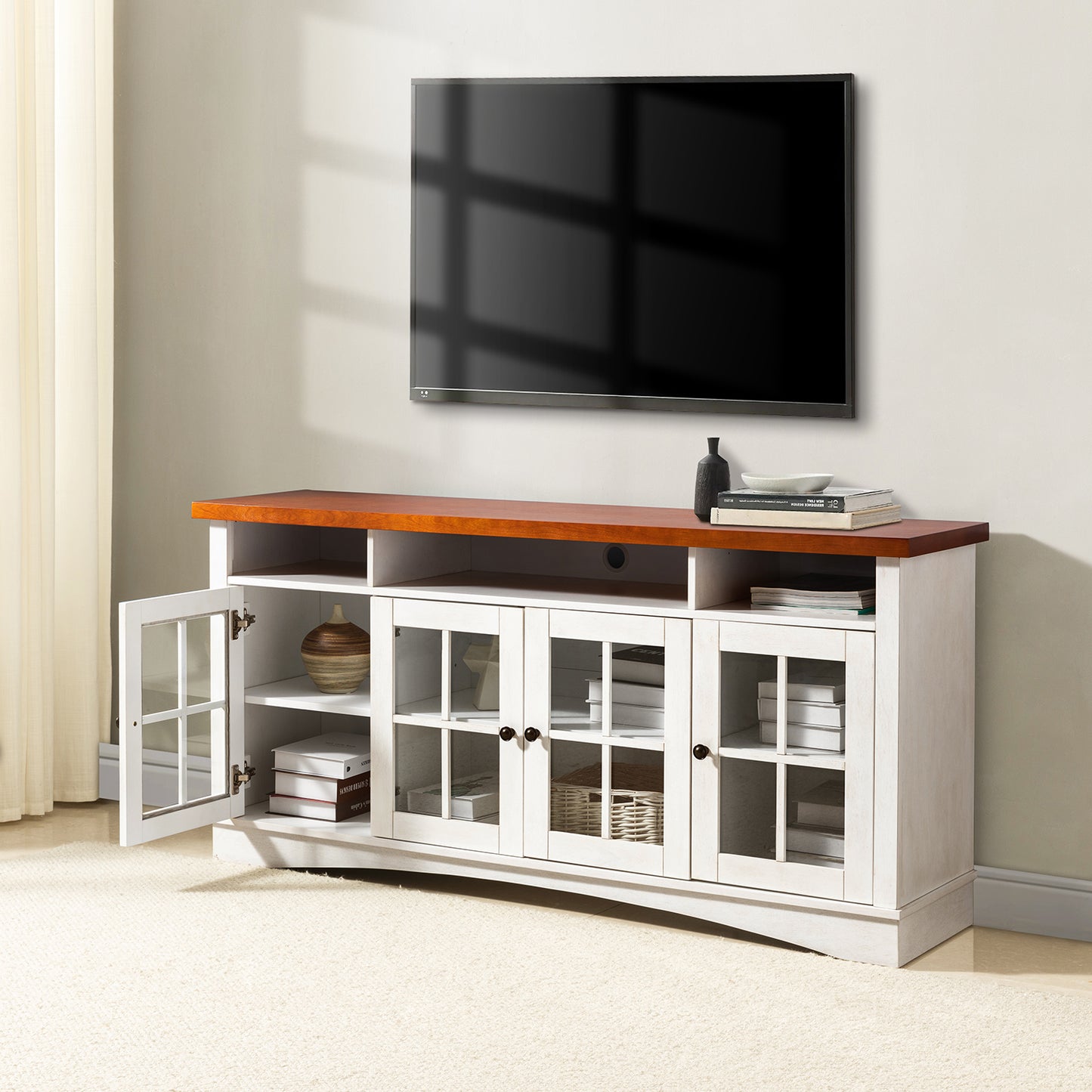 Georgina TV Stand for TVs up to 65&quot;  WHITE