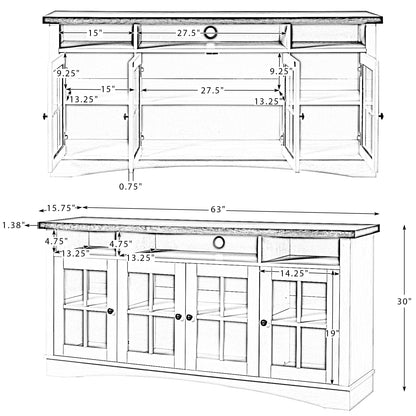 Georgina TV Stand for TVs up to 65&quot;  WHITE