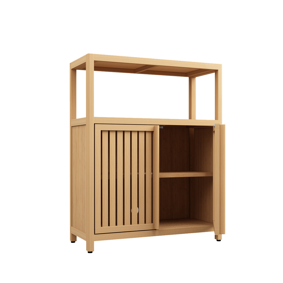 Large Capacity Bamboo Storage Cabinet Furniture for Bathroom Living Room Bathroom Bamboo Storage Cabinet With Shelves