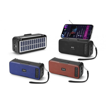 Solar Charge Energy Outdoor Flash Light Portable Bluetooth Speaker HFU43 for Phone, Device, Music, USB