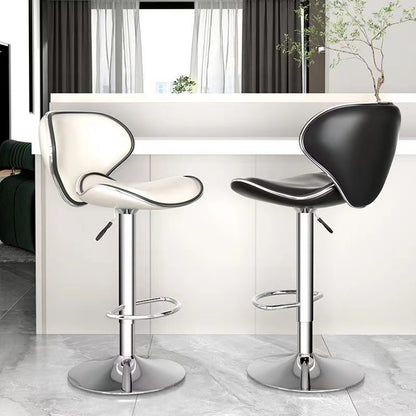 Set of 2  Stools，Height Adjustable bar Chair with 360 Degree Option，PU Leather Material,