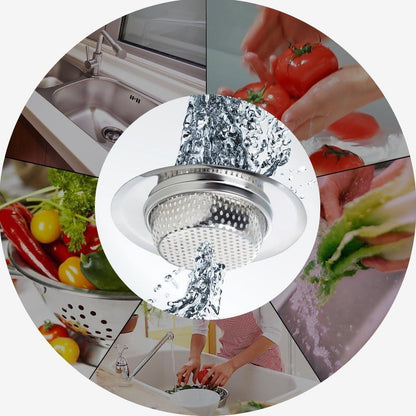 Kitchen Sink Strainer - Kitchen Sink Drain Strainer Stainless Steel, Large Wide Rim 4.45&quot; Diameter