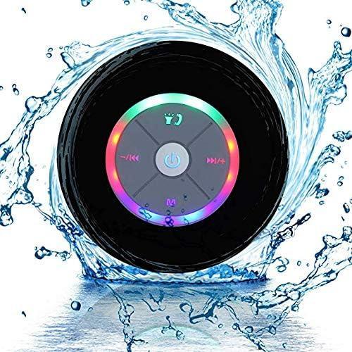 Waterproof Bluetooth Wireless Speaker, Electronics Gifts for Girls Boys Men Women Kids, 5W Mini Portable Speaker with Suction Cup and Mic for Bathroom