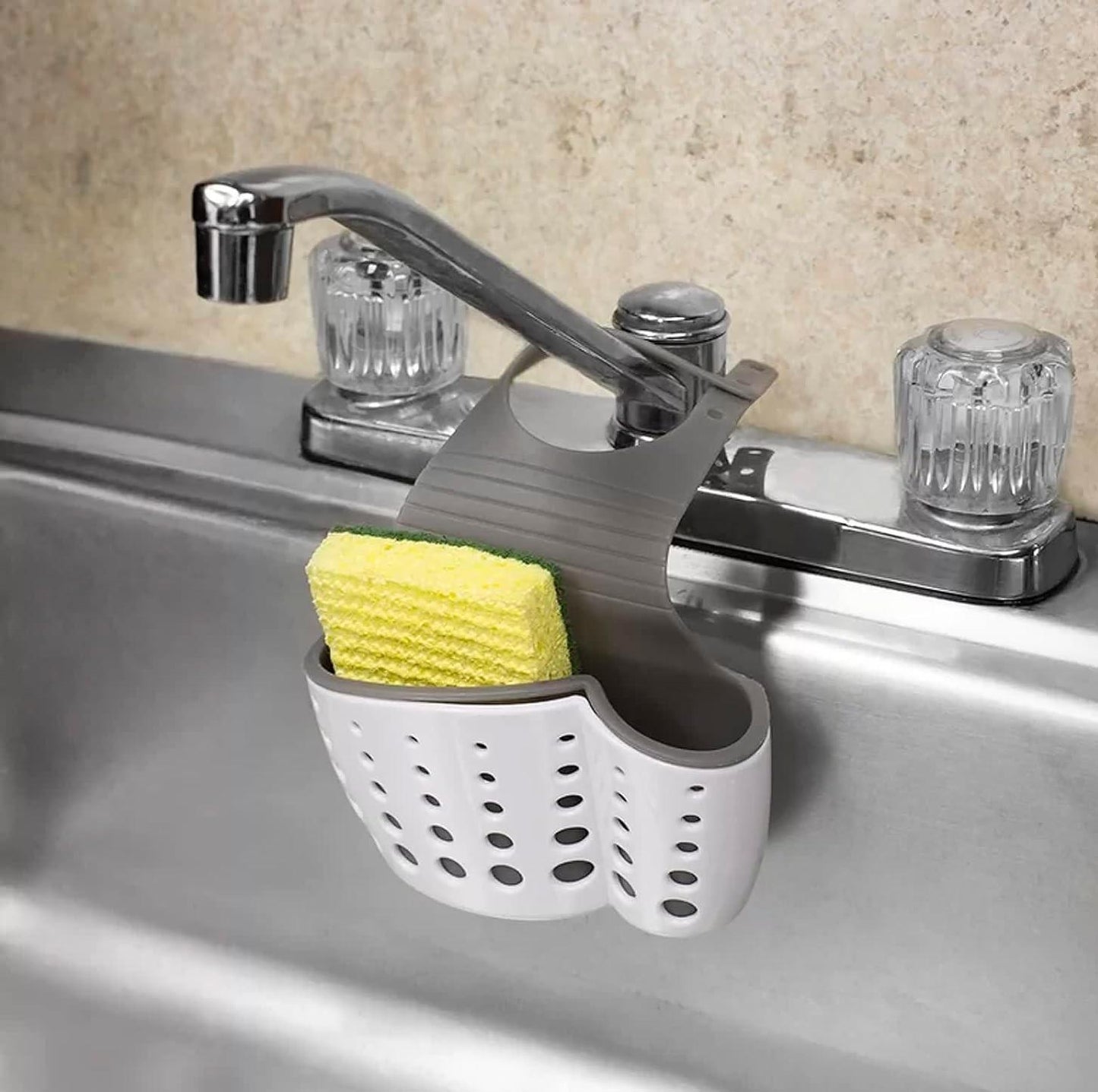 1 Piece Kitchen Sponge Holder, Organizer Sink Hanging Basket, Kitchen Accessories Soap Dishwashing Liquid Draining Basket