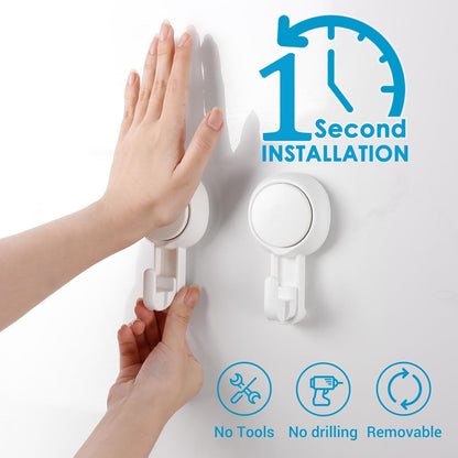 Suction Hooks Powerful Vacuum Suction Cup Hooks- Heavy Duty for Shower Waterproof Suction Hanger for Bathroom 2 pack