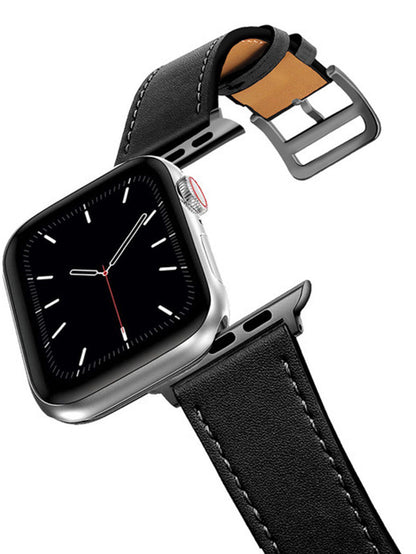 Compatible with Apple Watch Band 49mm 45mm 44mm 42mm 41mm 40mm 38mm, Genuine Leather Band Replacement Strap Compatible with Apple Watch Ultra 2/1 Series 9/8/7/6/5/4/3/2/1/SE/SE2