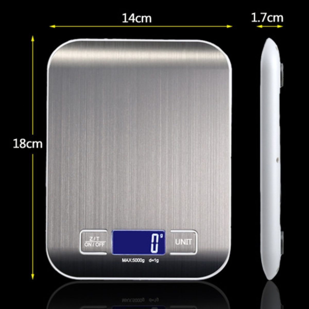 Digital Kitchen Scale 1 Piece, Rechargeable Without Battery Stainless Steel Kitchen Scale, 10kg/1g High Precision And Quick Reaction, For Household Food Kitchen Accessories