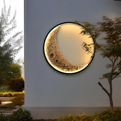 EP LIGHT Indoor Outdoor 3D Moon Wall Lamp Waterproof Moon Wall lights for Garen Patio Yard