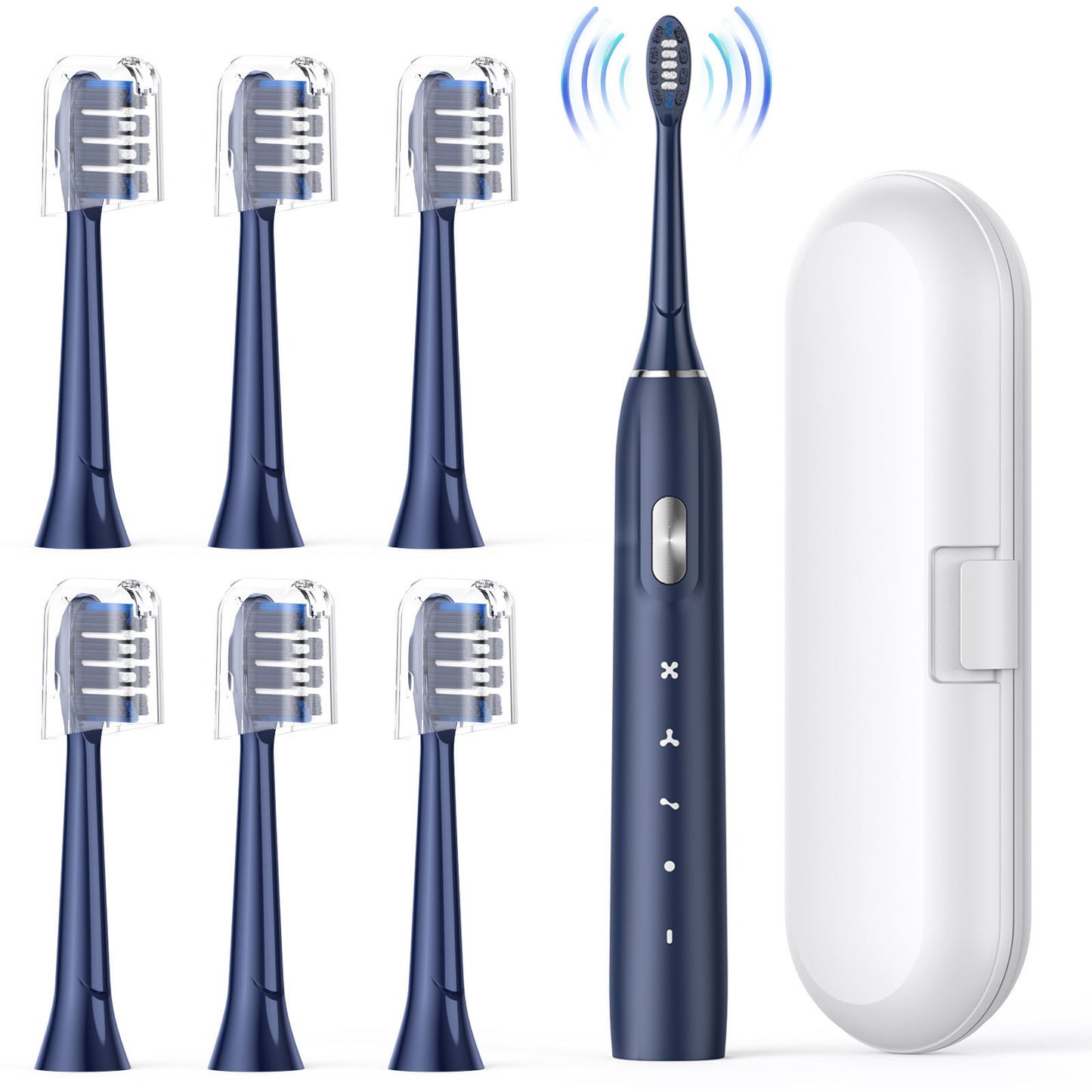 Electric Toothbrush for Adults - Rechargeable Electric Toothbrushes with Brush Heads & Holder, Travel Case, Power Electric Toothbrush with Holder，3 Hours Charge for 120 Days