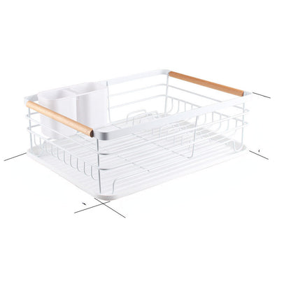 1 piece kitchen utensil drain rack countertop organizer double dish rack metal storage rack