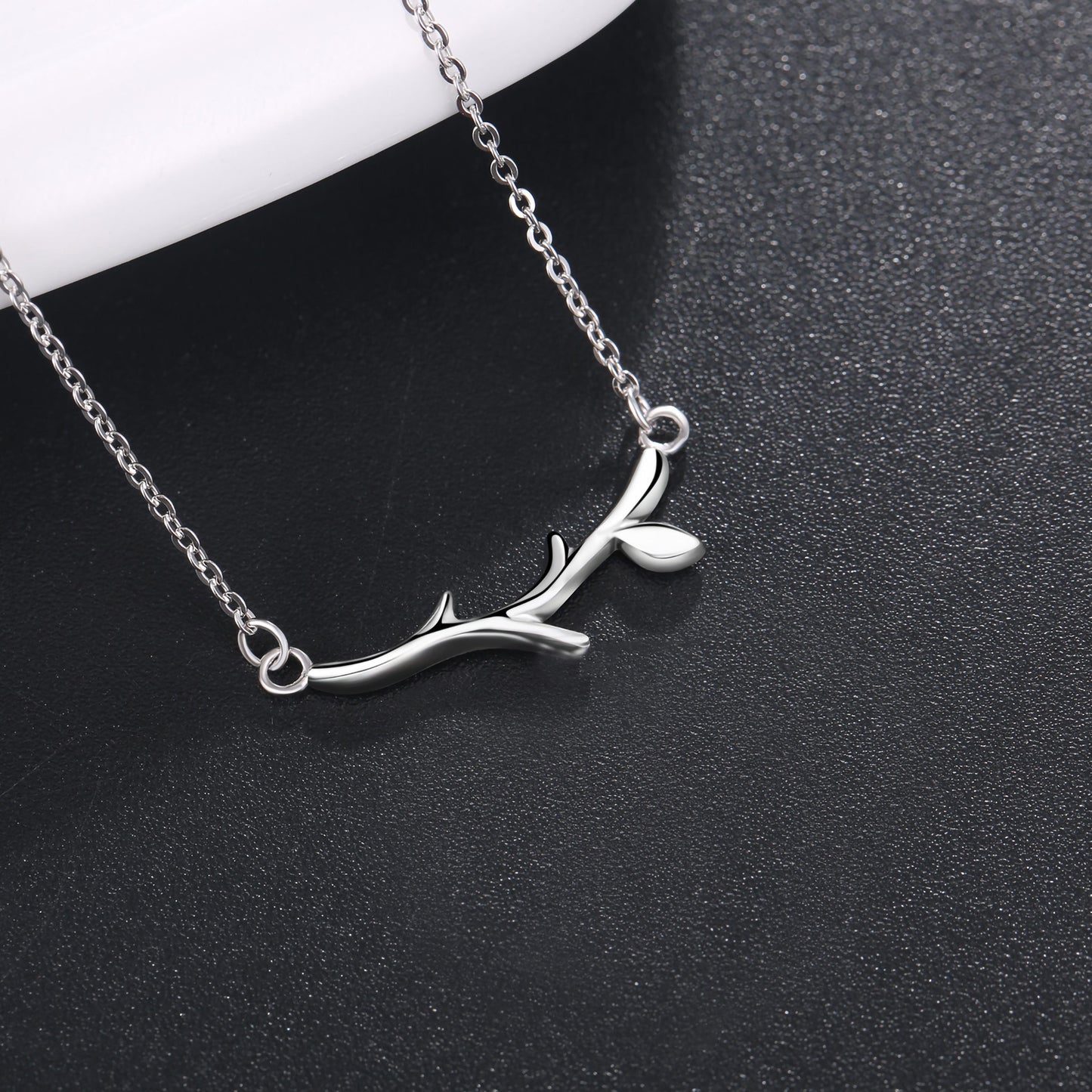 Emma Manor 925 Sterling Silver Necklace Love Branches Pendant Necklace for Women Girl, Silver Ideal Jewelry for Wife Mother