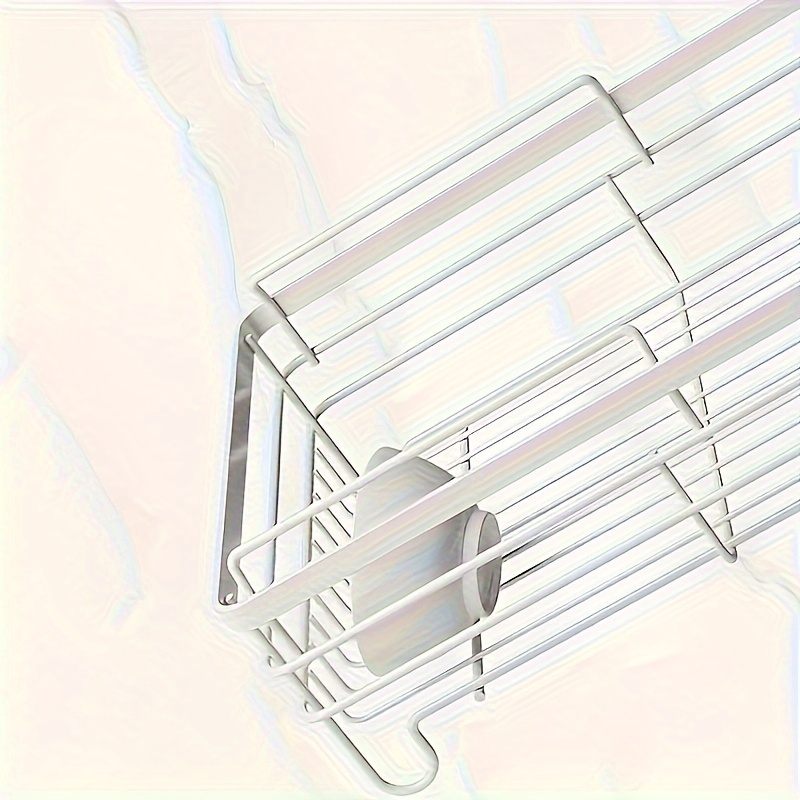 1 piece kitchen utensil drain rack countertop organizer double dish rack metal storage rack