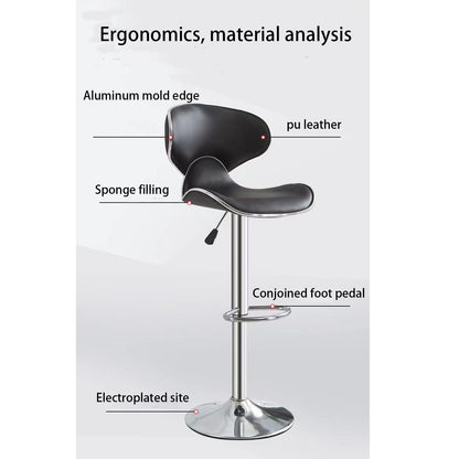 Set of 2  Stools，Height Adjustable bar Chair with 360 Degree Option，PU Leather Material,