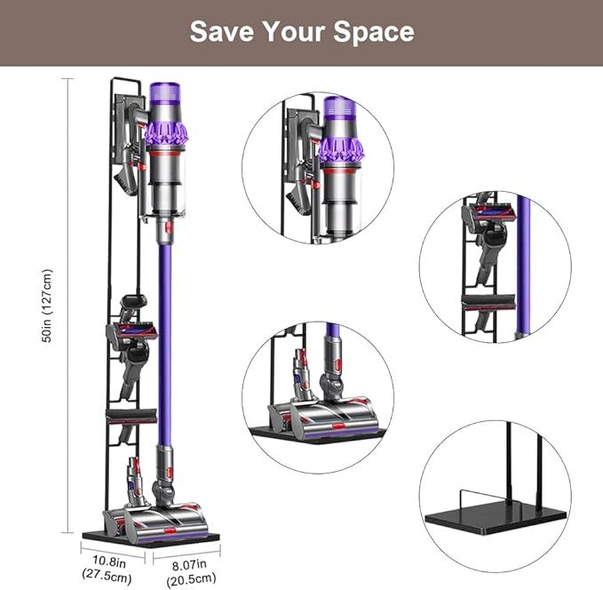 Foho Vacuum Stand, Storage Bracket Stand Holder, Stable Vacuum Stand Compatible with Dyson