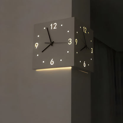 EP LIGHT Motion Sensor Backlit Corner Clock Wall Clock Iron Metal Clock Creative Gifts Wall decorations