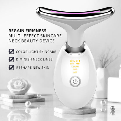 Vibrating Face Massager with Double Chin Reducer, ultrasonic massager, Anti Wrinkles Neck Face Massager, Beauty Massager for Face and Neck