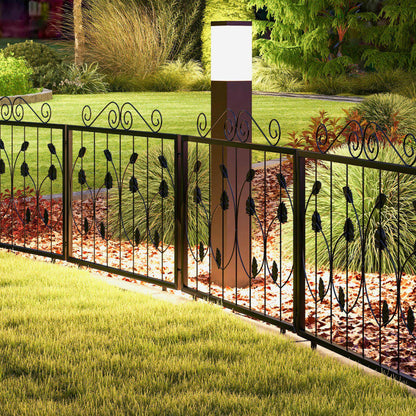 Decorative Garden Fence with 8 Panels Animal Barrier