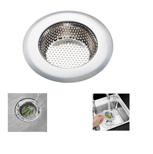 Kitchen Sink Strainer - Kitchen Sink Drain Strainer Stainless Steel, Large Wide Rim 4.45&quot; Diameter