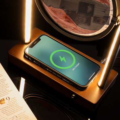 EP LIGHT Moving Sand Sandscape Table Lamp with Wireless Charger Bedside Table Lamp