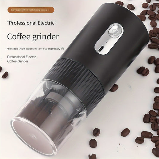 Kitchen electric coffee grinder with USB power supply, camping must come with free cleaning brush USB cable, multiple adjustable small household coffee machine, portable coffee grinder for grinding spices, electric coffee grinder for summer travel