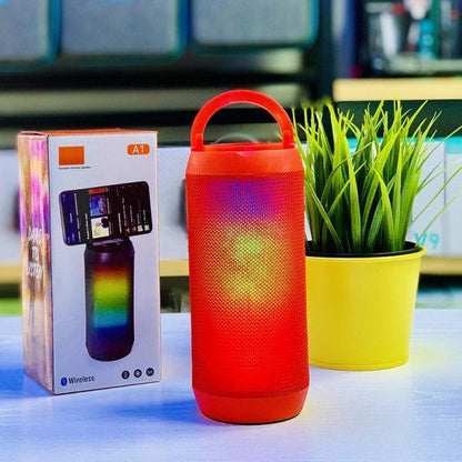 LED Color Light Wireless Bluetooth Portable Speaker with Colorful Display A1 for Universal Cell Phone And Bluetooth Device