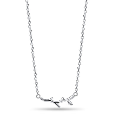 Emma Manor 925 Sterling Silver Necklace Love Branches Pendant Necklace for Women Girl, Silver Ideal Jewelry for Wife Mother