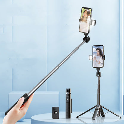 Quadrupod Double Fill Light Mobile Phone Bluetooth Selfie Stick