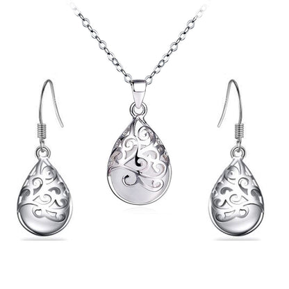 Emma Manor 14k White Gold Plated Created Moonstone Life Tree Jewelry Set